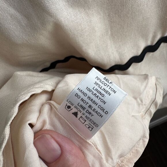 Lalavon Oatmeal Linen Dress Size Medium - Picture 11 of 11